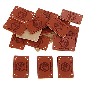 20 Pieces PU Leather Label Handmade Tag Label Embellishments Ornaments A1
