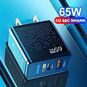 Củ sạc nhanh 65W, chip chất lượng cao, bảo vệ quá nhiệt- D1542