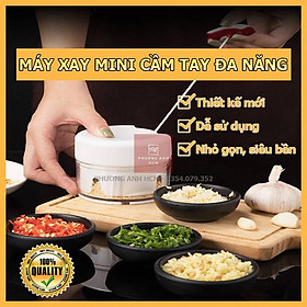 Mua Máy Xay Thực Phẩm (Tỏi  Ớt  Gừng  Thịt  Cá ...) Cầm Tay Đa Năng - Dụng Cụ Xay Nghiền Tỏi Ớt Mini Food Chopper