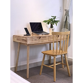 Mua Bàn Làm Việc Cao Cấp Bo Cong Mềm Mại 4 Cạnh  Tay Nắm Hộc Kéo Âm Chất Liệu Gỗ Cao Su Tự Nhiên