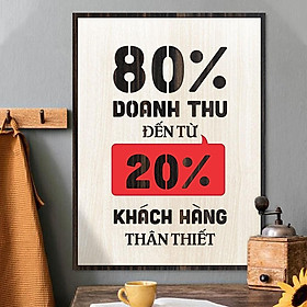 Tranh động lực TBIG114 - 80% doanh thu đến từ 20% khách hàng thân thiết