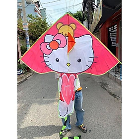 Diều hello kitty - TẶNG TAY CẦM THẢ DIỀU DÀI 150 MÉT + túi vải diều độc lạ, diều 3D (diều mèo) con diều