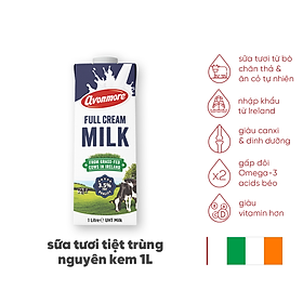 Sữa tươi nguyên chất tiệt trùng không đường Avonmore UHT Full Cream Milk 1L