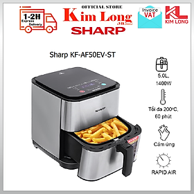 Mua Nồi Chiên Không Dầu Sharp KF-AF50EV-ST Chống Dính 5L Công Suất 1450W - Hàng chính hãng