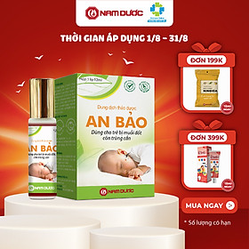 Dung dịch thảo dược An Bảo 12ml giúp hỗ trợ giảm sưng ngứa do muỗi đốt, côn trùng cắn cho bé, trẻ sơ sinh