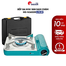 Bếp Ga Mini Maxsun MS-N3600R - Công Suất 2900W | Nhôm Nhẹ Cao Cấp - Inox Chổng Rỉ | Bảo Hiểm Chống Nổ | Hàng Chính Hãng