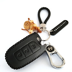 Bao da chìa khóa ô tô Hyundai 3 nút PKXH-44