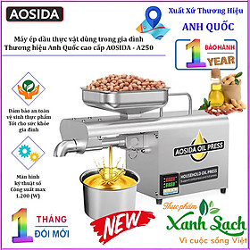 Mua Máy ép dầu thực vật dùng trong gia đình. Thương hiệu Anh Quốc cao cấp AOSIDA - A250. HÀNG CHÍNH HÃNG