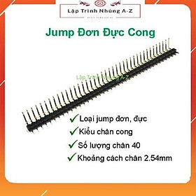 Mua  Lập Trình Nhúng A-Z  154  Jump Đơn Đực 2.54MM 1x40P Cong