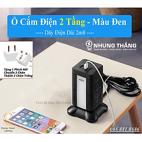 Mua Ổ Cắm Điện Đứng JZB-A2 3 4 - Tích Hợp Đèn Chiếu Sáng - 3 Mức Sáng - Pin Sạc Tích Điện - Tặng Kèm Phích Cắm Chuyển Đổi - Có Video