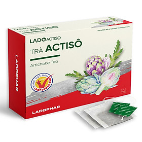 Trà atiso Ladophar hộp 100 túi lọc tặng 1 túi trà giúp mát gan thông mật lợi tiểu