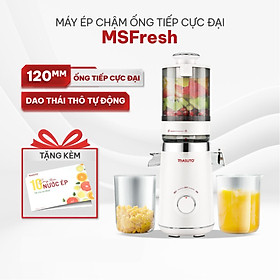 Mua Máy ép chậm Masuto MS Fresh công suất 150W ống tiếp nguyên liệu cực lớn 120mm ép kiệt bã giữ trọn dưỡng chất - Hàng chính hãng
