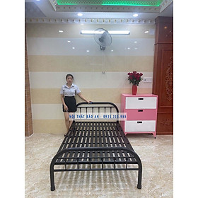 Giường sắt kiểu bo góc rẻ đẹp - 1m2x2m - freeship hcm (hình thật) - Nội Thất Bảo An