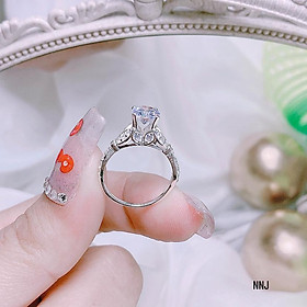 Nhẫn bạc nữ mặt đá cao chất liệu bạc s925 MS58b
