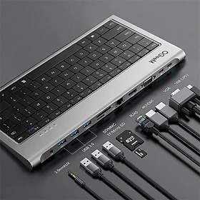 Mua Bàn Phím Kiêm HUB Chuyển Đổi Kết Nối Qua Cổng Type-C Dành Cho Laptop  Macbook Cao Cấp QGeeM - Hàng Nhập Khẩu