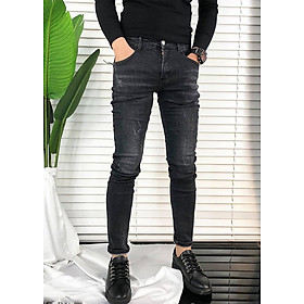Quần Jean Nam Đen Xước DENXUOC01