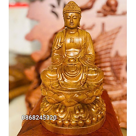 Mua Tượng phật adi đà bằng gỗ bách xanh thơm nức kt cao 20×12cm