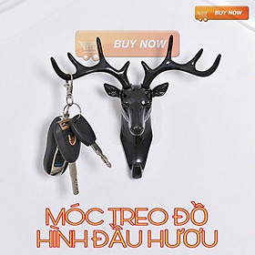 ĐỘC ĐÁOMóc Treo Đồ, Quần Áo Gắn Tường Siêu Dính Chịu Lực Dính Sau Cửa Thông Minh Hình Đầu Hươu