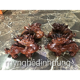 Mua Cặp tỳ hưu hút tài lộc bằng gỗ trắc kt 20×12×8cm