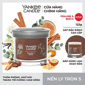 Nến ly tròn sáp đậu nành Yankee Candle size S (122g) - Praline & Birch