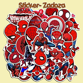 Sticker NGƯỜI NHỆN spider man nhãn dán trang trí mũ bảo hiểm, đàn, guitar, ukulele, điện thoại laptop