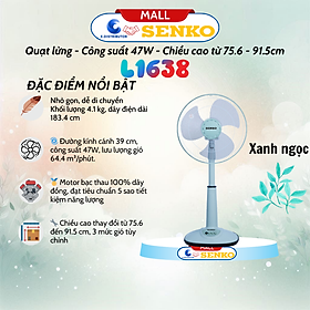 Mua Quạt Lửng Ống Nhựa Senko L1638 - Công suất 47W - Màu tuỳ chọn - Hàng Chính Hãng