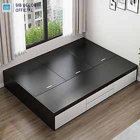 Mua Giường Gỗ Đa Năng Kết Hợp Tủ Đựng Đồ Nhiều Ngăn Lưu Trữ SIB Decor GN19