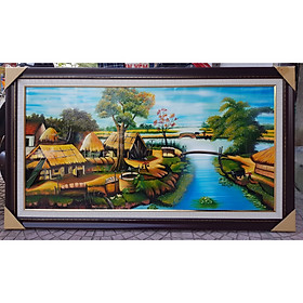 Mua Tranh vẽ sơn mài -Phong Cảnh Làng Quê Bắc Bộ