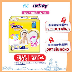 SaleBox - Thông tin mua sắm, khuyến mãi 78 Tã Dán Cho Bé Unidry (G6+) Size L68 (68 miếng)