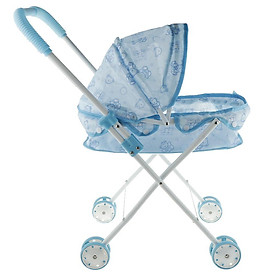 Portable  Carrier Pram Blue Pretend , Gift for Toddler