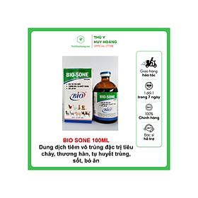 Dung dịch tiêm vô trùng BIO SONE Trị phó thương hàn,tụ huyết trùng,viêm phổi,viêm ruột tiêu chảy, sốt bỏ ăn không rõ nguyên nhân