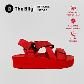 Giày Sandal Nữ The Bily 02W Quai Chéo Đôi - Màu Đỏ BL02WD