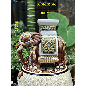 Mua Đôn Voi Gốm Sứ Nam Bộ Trang Trí 27cm Mới