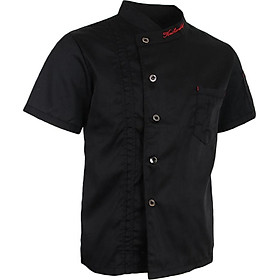 Unisex Chef Jackets Coat Short Sleeves Shirt Kitchen Uniforms - XL