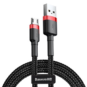 Cáp sạc nhanh đảo được đầu Baseus Cafule Micro USB v2 cho Smartphone Android Samsung/ Xiaomi/ Oppo/ Asus/ Huawei - Hàng chính hãng