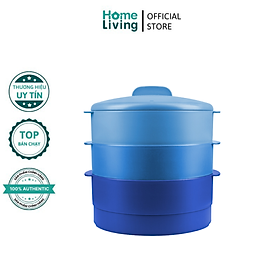 Xửng Hấp Tupperware 3 Tầng Steam It Blue, hấp rau củ, hấp hải sản