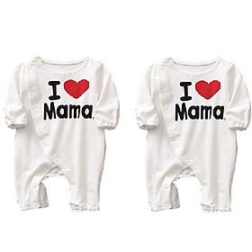 Mua Set 02 Body liền dài tay cho bé in hình i love mama tại Đậu Đậu Kids Mua Set 02 Body liền dài tay cho bé in hình i love mama tại Đậu Đậu Kids