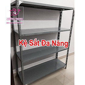 Mua Kệ sắt 4 Tầng | Cao 1m5 x Dài 1m x Rộng 30cm  Kệ sắt v lỗ đa năng