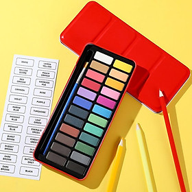 Mua Bộ màu nước 12/16/18/24 màu tặng kèm cọ