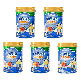 Bộ 5 hộp Sữa Bột NutiFood Nuvita Grow 3+ (900g)