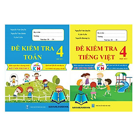 Sách - Combo Đề Kiểm Tra Toán + Tiếng Việt Lớp 4 - Học Kì 1 - Kết Nối Tri Thức Với Cuộc Sống