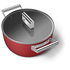 Nồi Smeg Casserole CKFC24411RDM 24cm màu đỏ - Made in Italy Hàng Chính Hãng