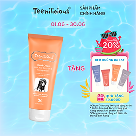 Kem Dưỡng Da Tay Teenilicious Hand Cream With Acai Berry Oil & Pomegranate Dưỡng Ẩm Sáng Mịn - 60g
