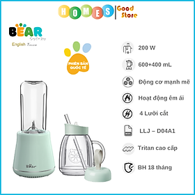 Máy Xay Sinh Tố Cầm Tay BEAR LLJ – D04A1, Kèm 2 Cốc Xay Dung Tích 400 ML, Công Suất 200 W - Hàng Chính Hãng