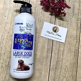 SỮA TẮM LARGE DOG FORCANS <MỀM MƯỢT CHỐNG TIA TỬ NGOẠI VÀ XƠ RỐI LÔNG> CHO CHÓ LỚN (550ml-1000ml)