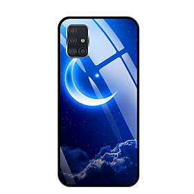 Ốp lưng kính cường lực cho Samsung Galaxy A51 - 03094 0220 MOON01 - Hàng Chính Hãng