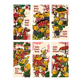 Combo 36 Bao Lì Xì - Mẫu Tết Đám Cưới Chuột