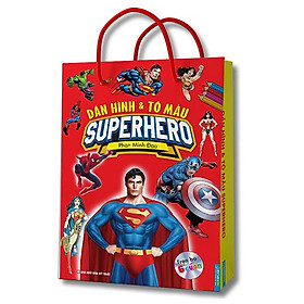 Bộ Sách Dán Hình Và Tô Màu Superhero (Bộ 6 Cuốn)