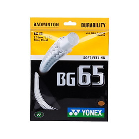 Younikes YONEX BG-65 durable soft feel badminton line white single tie