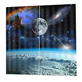 2 Pcs/Panels Digital Printing Window Curtain Drapes for Bedroom Living Room